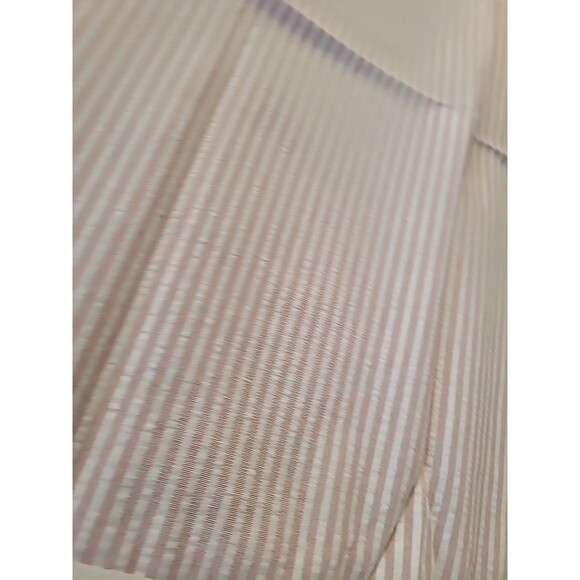 Set 6 Seersucker Table Cloth Napkins Pink White Stripes 18” Square 100% Cotton - Picture 2 of 10